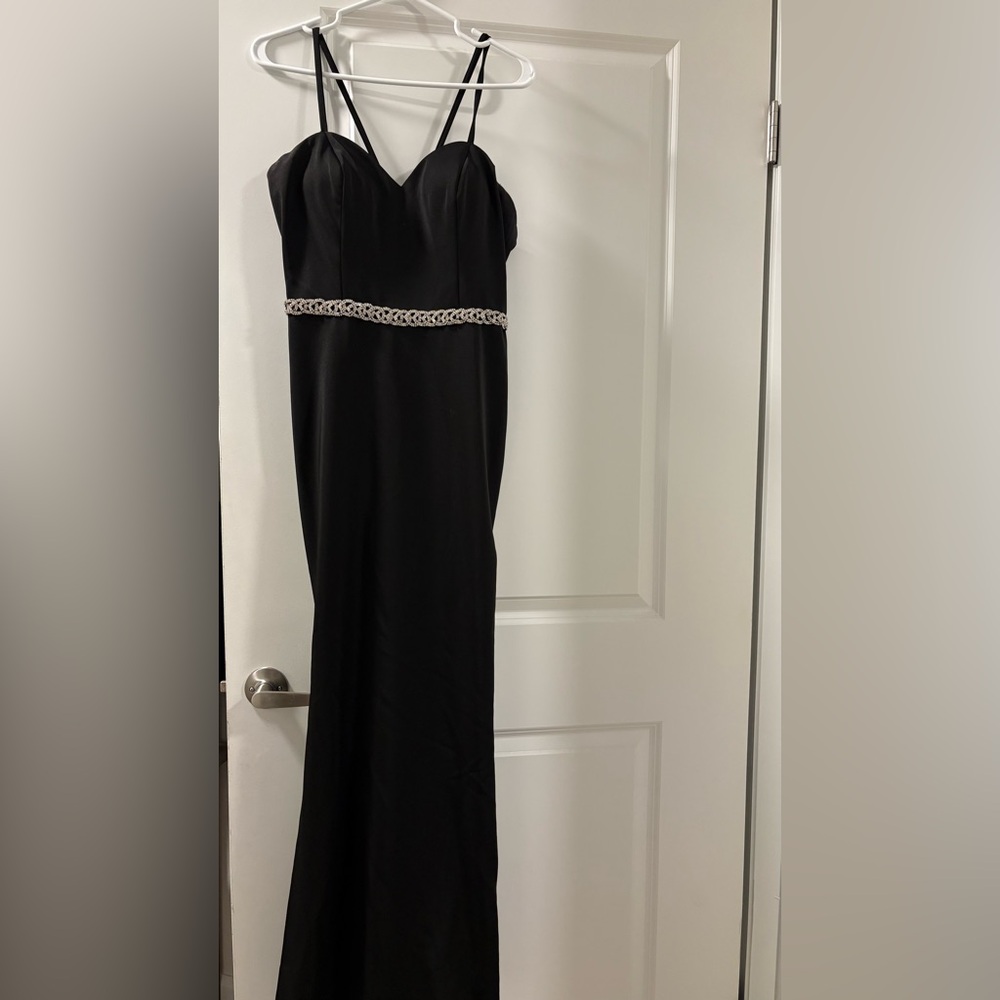 B’Dazzle by Alyce Paris Black Strapless Embellished Gown for Night Out Size 8